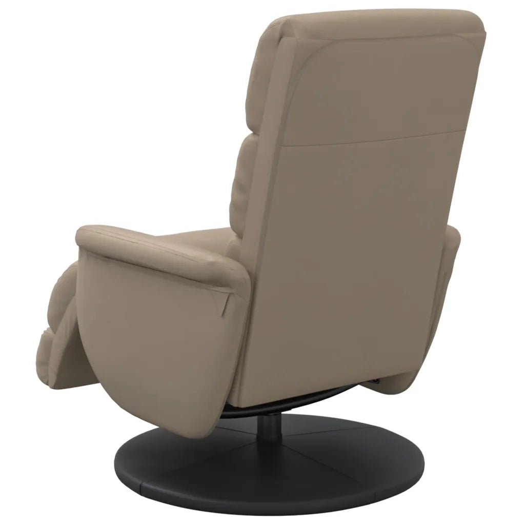Poltrona Reclinabile con Poggiapiedi Cappuccino in Similpelle 356721
