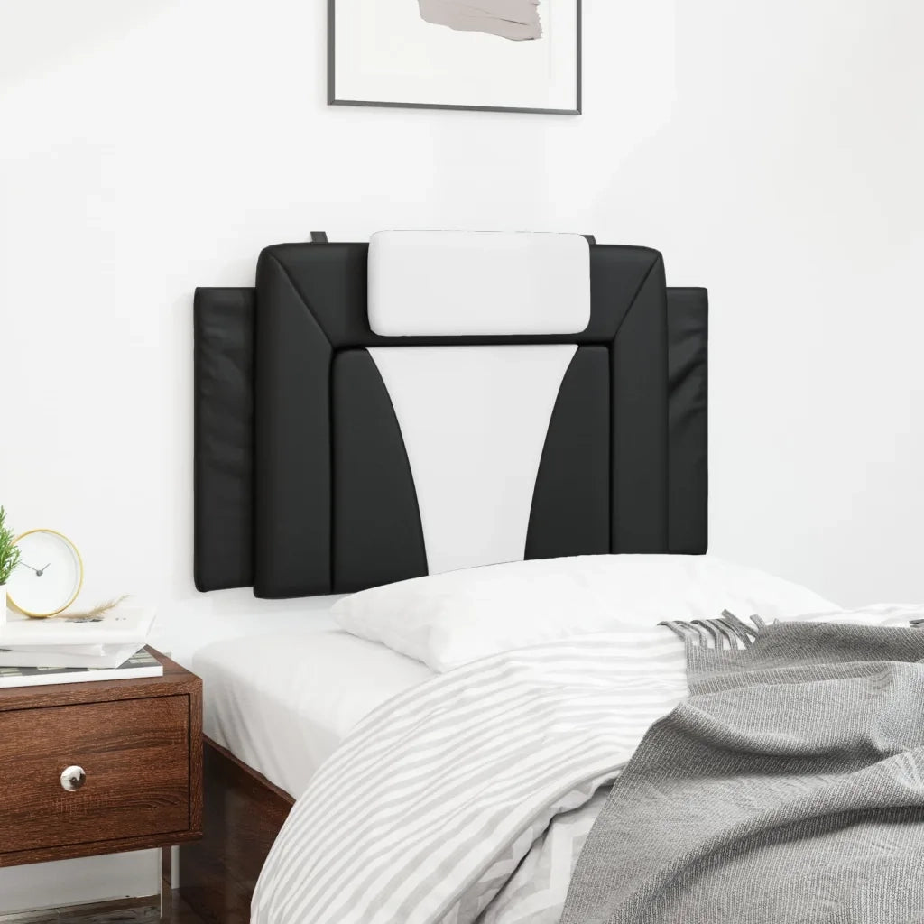 Cuscino Testiera Viana Nero e Bianco 90 cm in Similpelle 374772