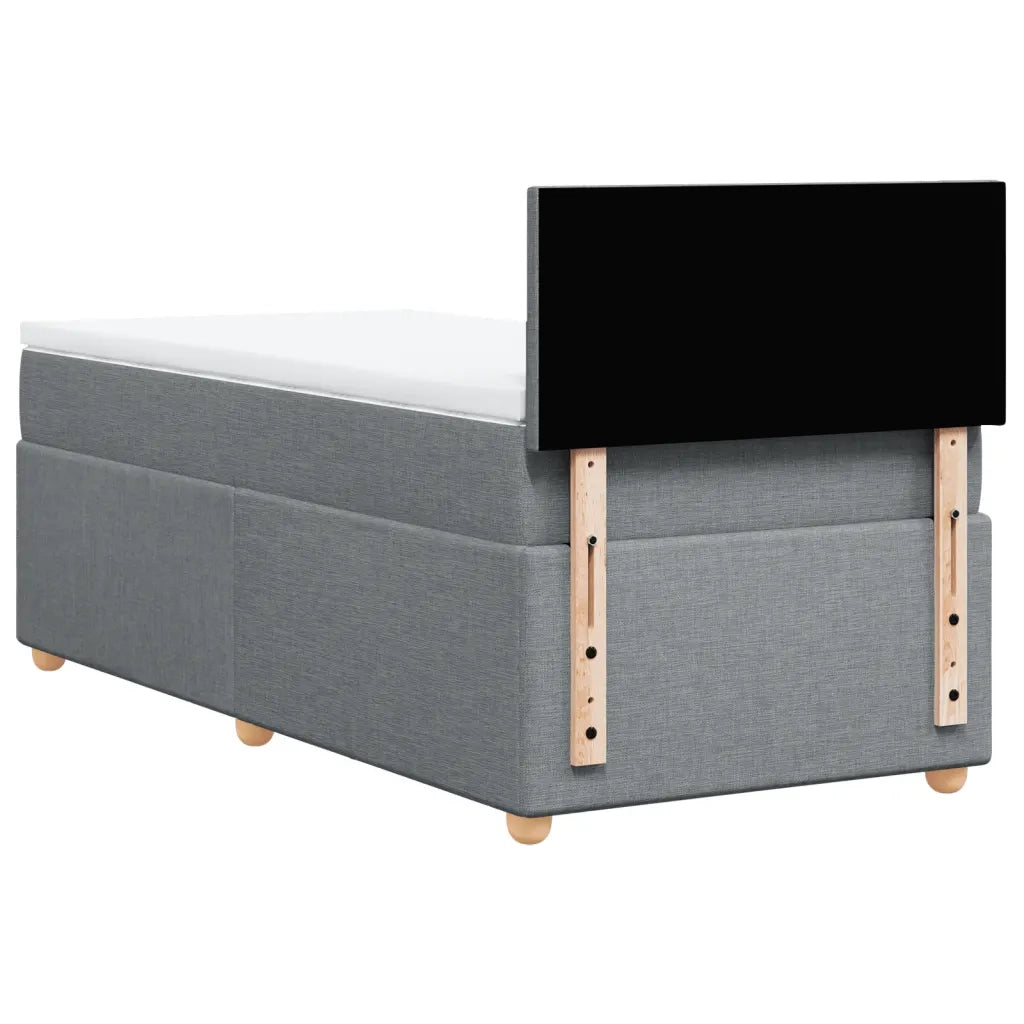 Giroletto a Molle con Materasso Grigio Chiaro100x200 cm Tessuto 3288884