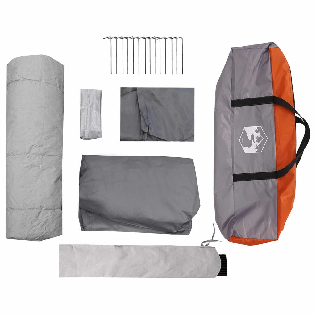 Tenda Istantanea Grigio e arancione 10 persone 42017489