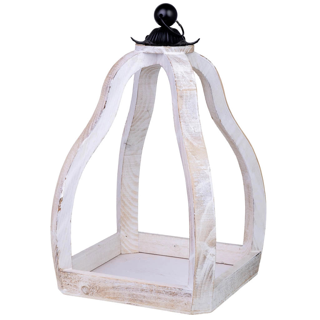Set di 2 portavasi in legno 29x29x49h-18x18x34h cm