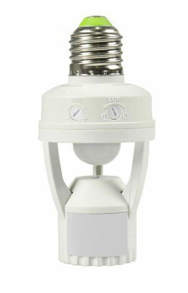 Portalampada E27 con sensore di movimento 360 rilevatore presenza per lampadine