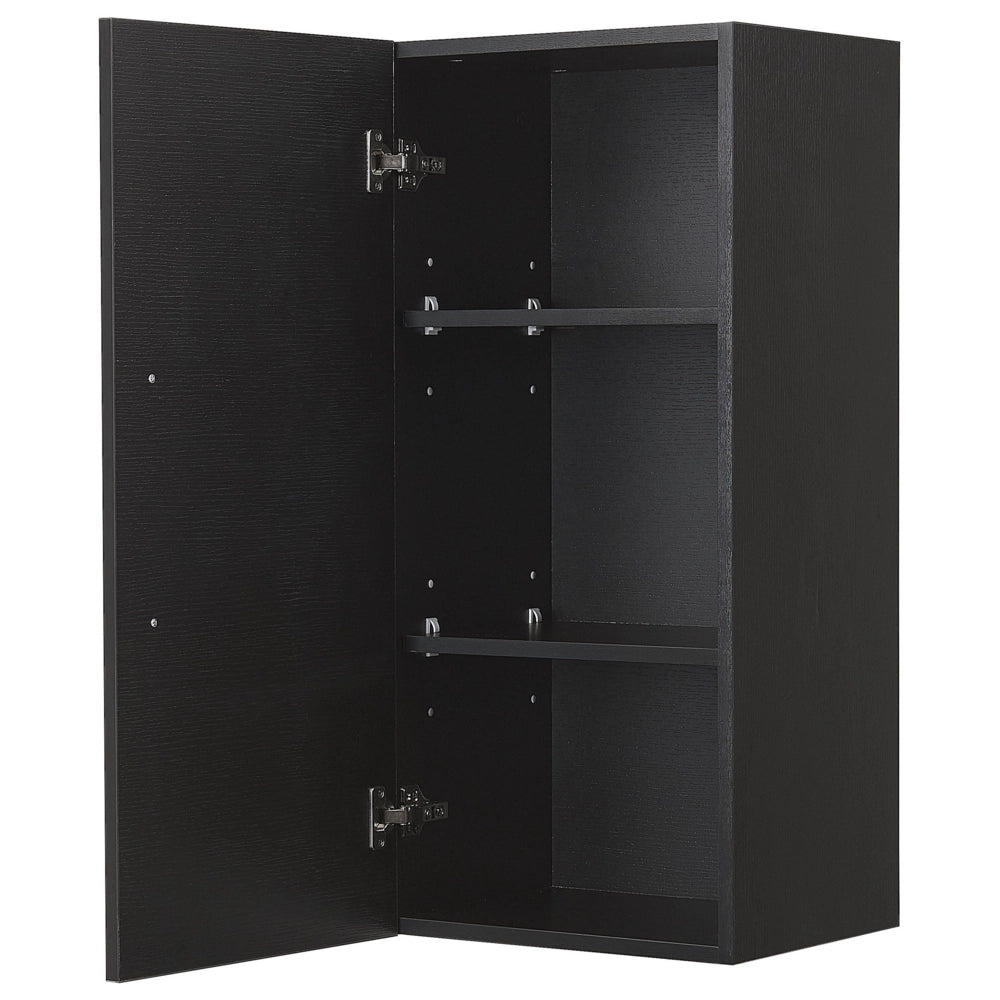 Armadietto laterale mobiletto Bagno Nero 88 x 40 x 35 cm Moderno