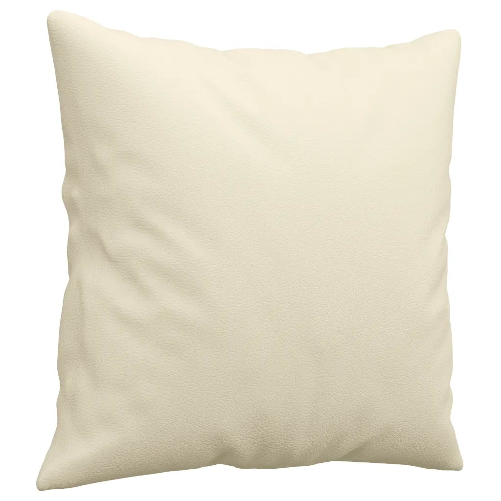 Divano a 2 Posti con Cuscini-Sofa 2 Posti con Cuscini Crema 140 cm in Similpelle 865574