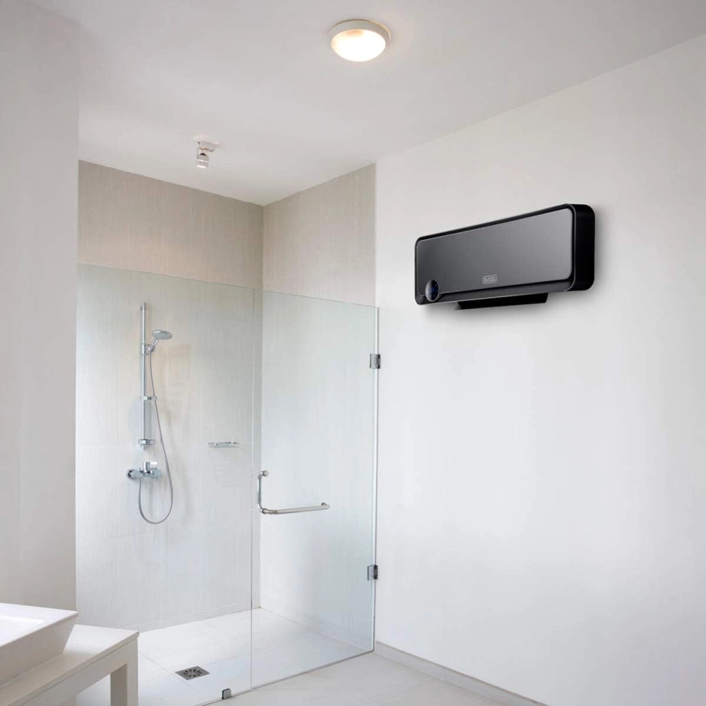 Black + decker bxwsh2000e - termoventilatore ceramico da parete, adatto per bagni, con termostato elettronico, programmatore, timer e telecomando. display led, sistema ptc e oscillazione automatica