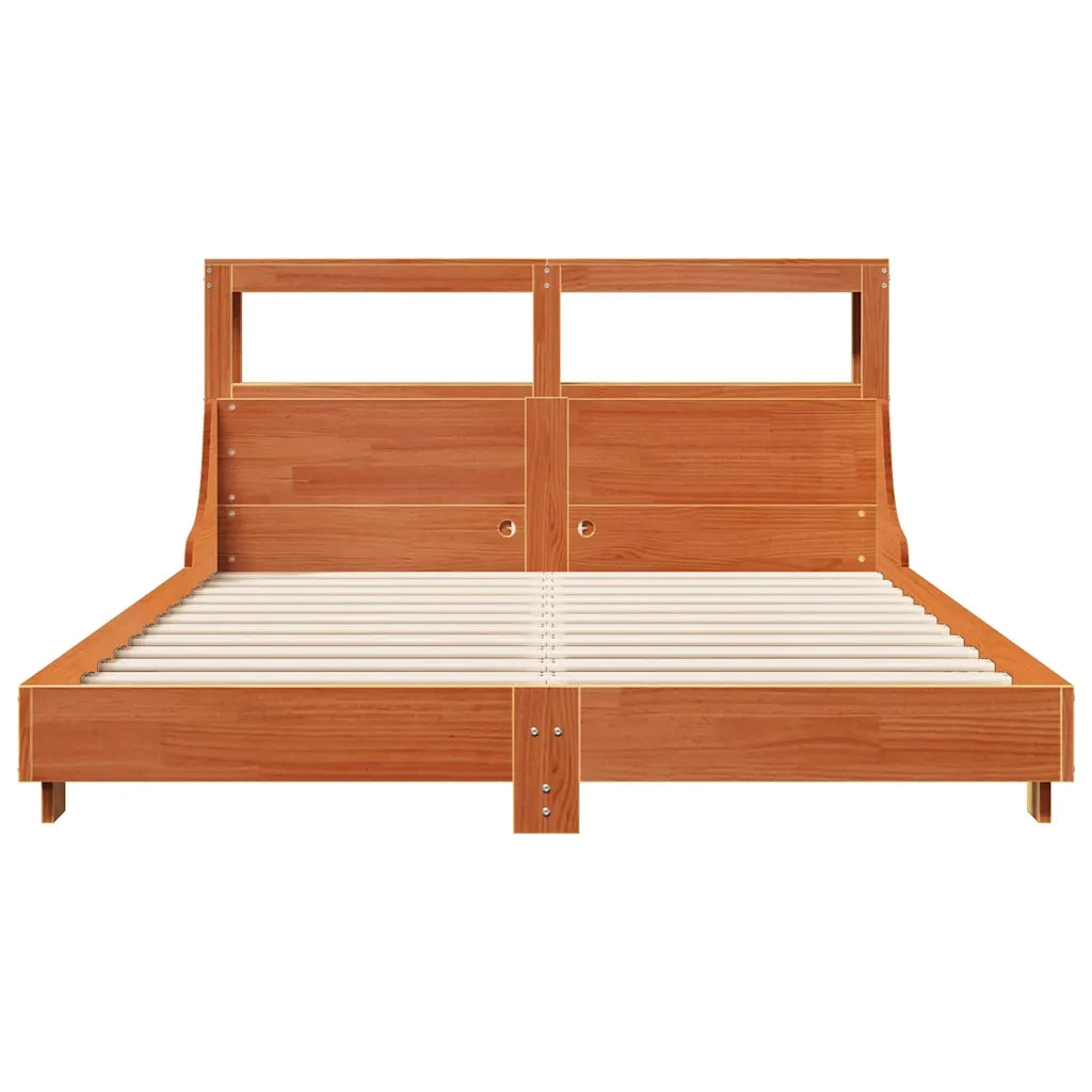Letto senza Materasso Marrone Cera 160x200 cm in Legno di Pino 3306416