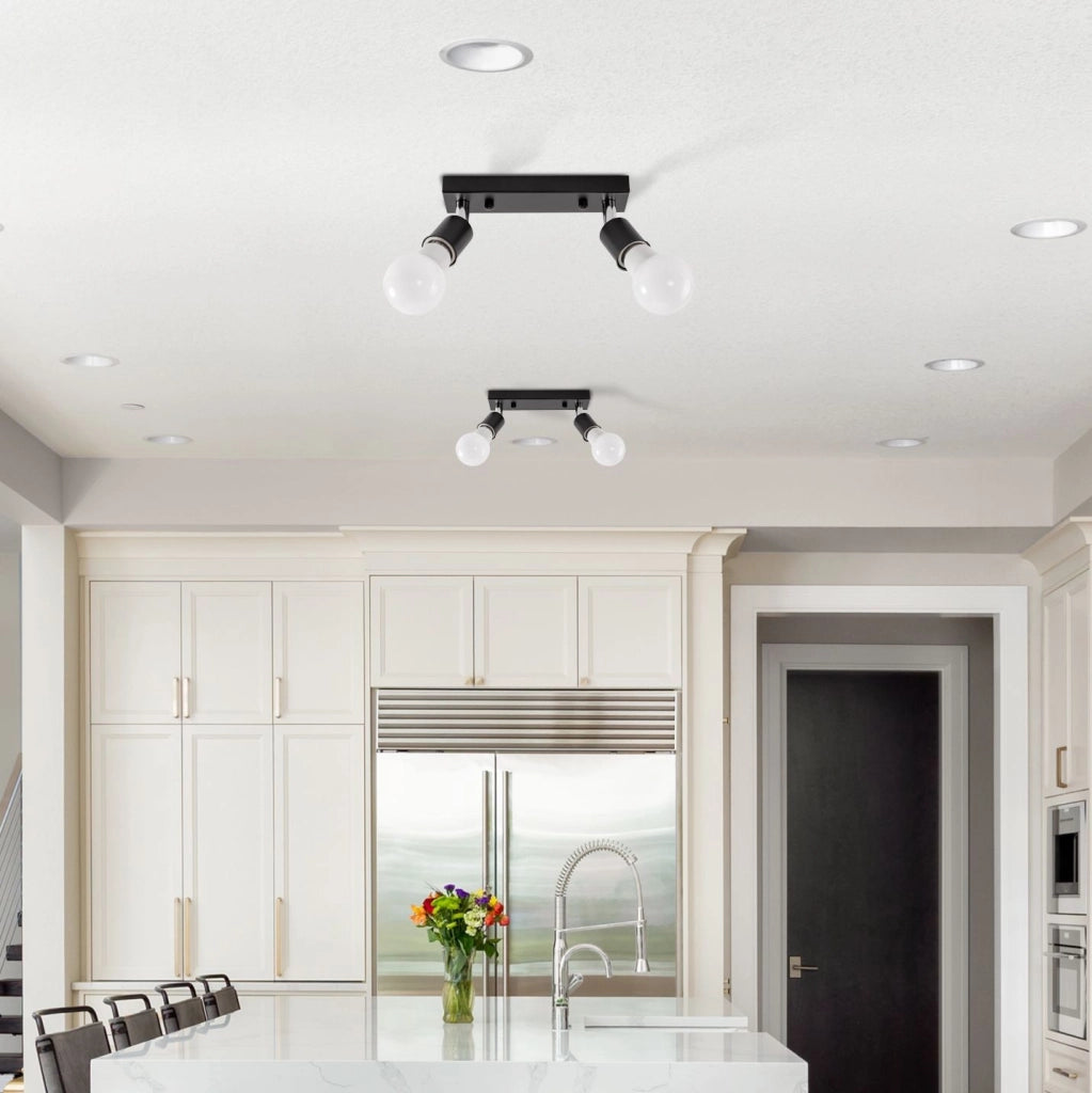 Lampada Da Soffitto Riflettore Plafoniere Black APP696-2C