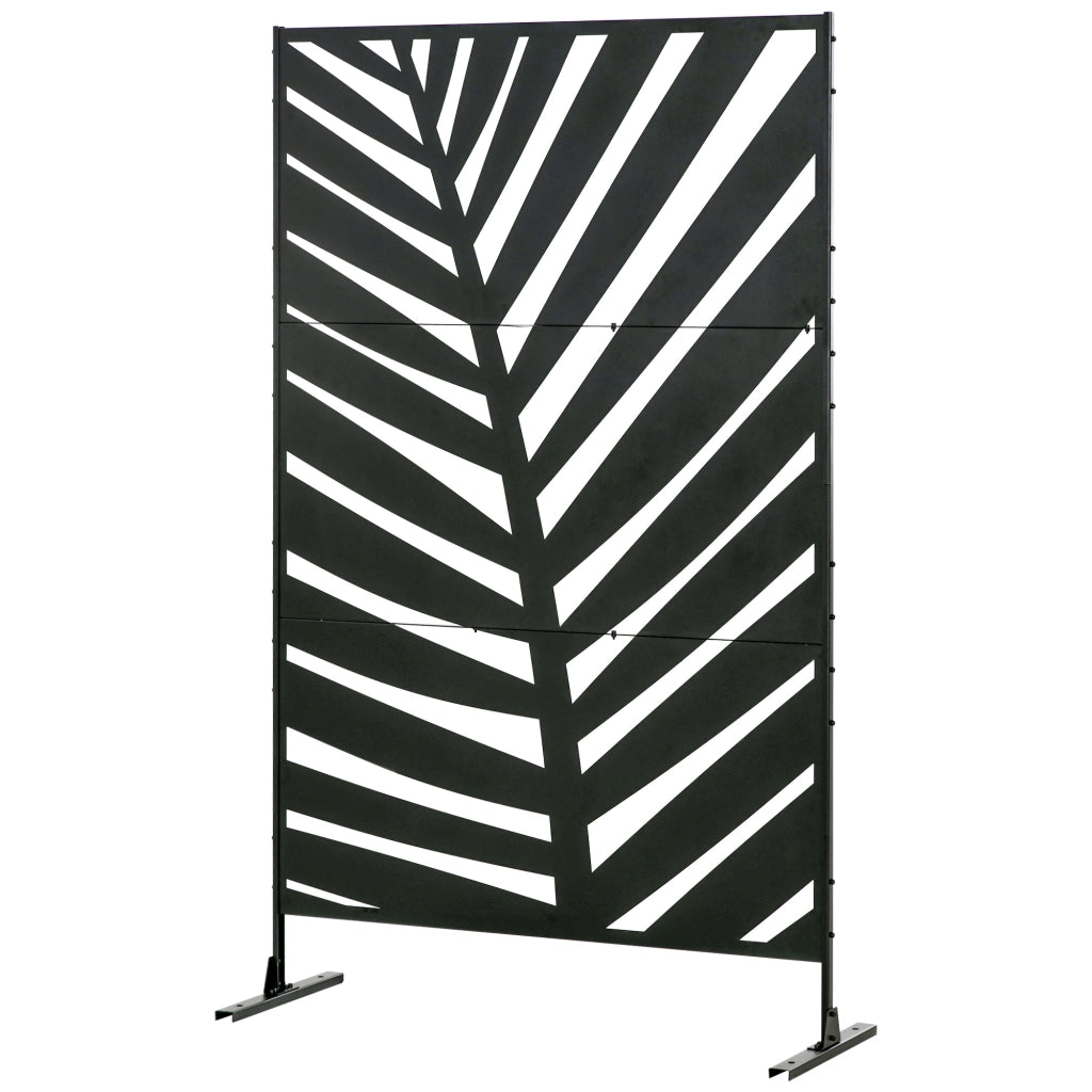 Pannello Sichtschutz per Esterno ¨C Zephmum ¨C 120x200 cm, Ferro, Nero