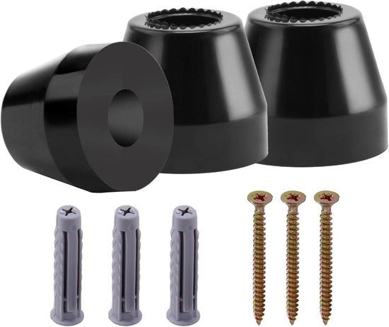 Stoppi di gomma per porte - Set da 3 pezzi - Fissabili - 40 mm x 50 mm - Protezione efficace - Installazione semplice - Design duraturo - Per porte e muri - Decorativi e pratici