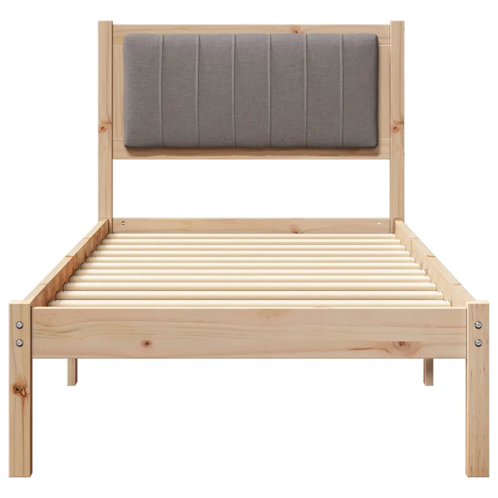 Letto con Testiera Rivestita Talpa 75 x 190 cm Pino massello 878302