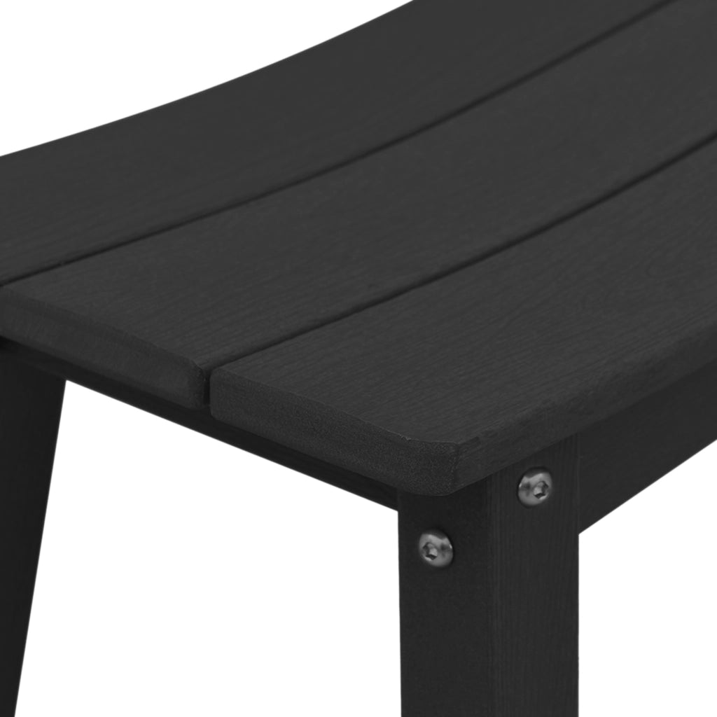 Set di 3 Sgabelli da Bar  Nero HDPE