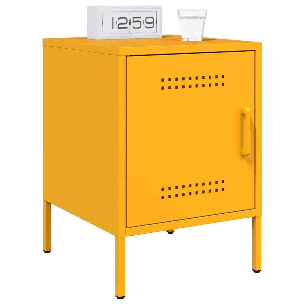 Comodino Giallo Senape 36x39x50,5 cm in Acciaio 842916