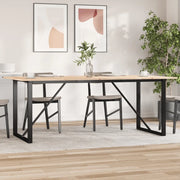 Tavolo da Pranzo Telaio a O 200x100x75 cm Legno Pino e Acciaio