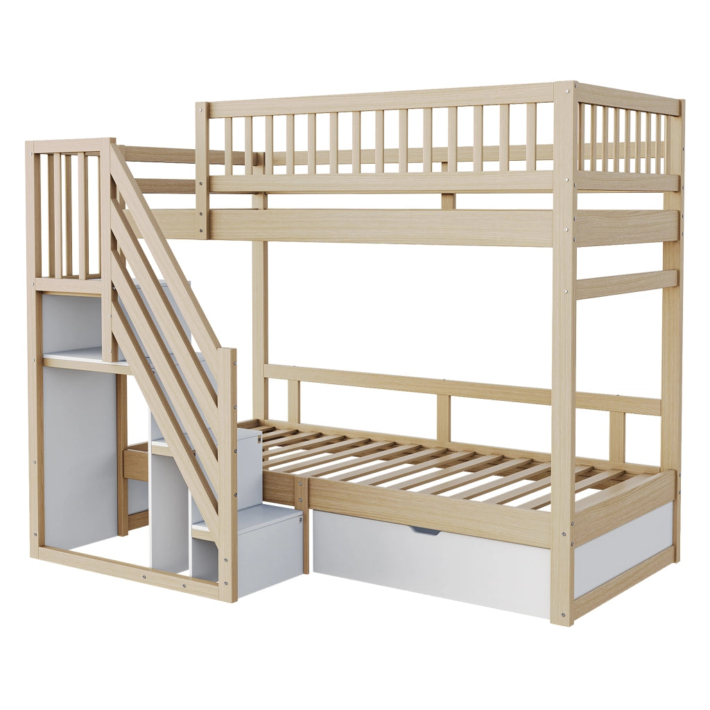 Letto a castello funzione contenitore legno 90x200 cm