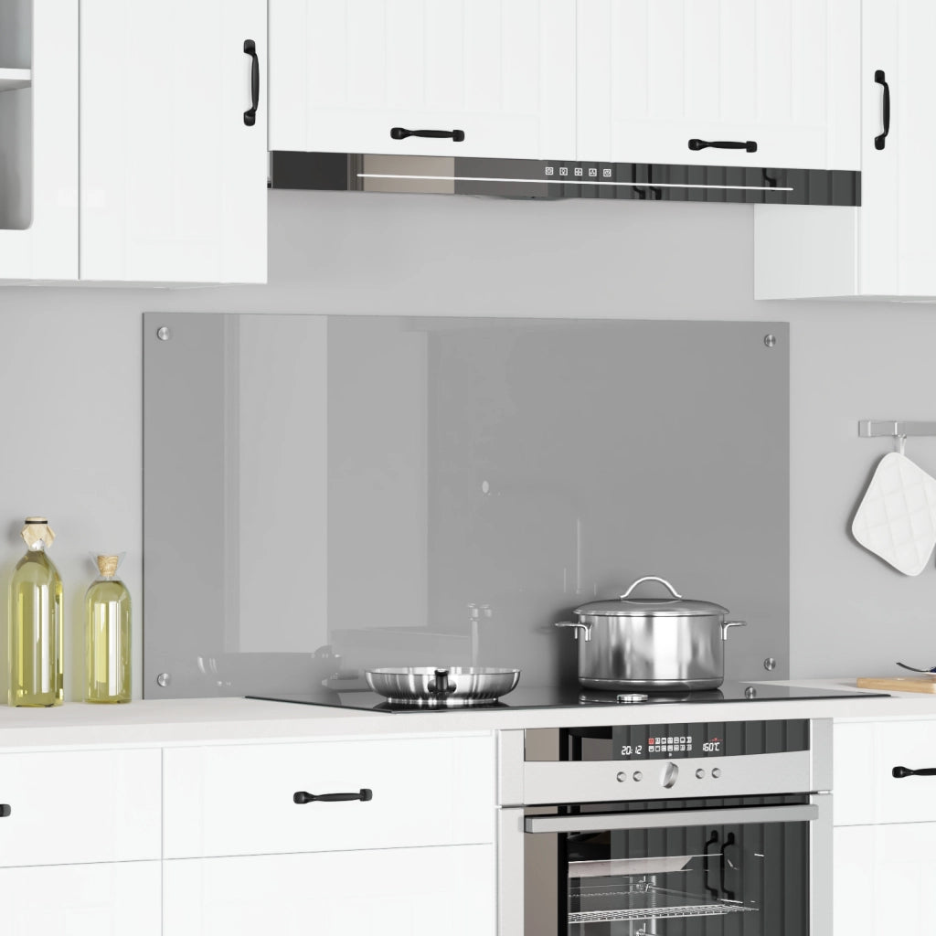 Schienale cucina  Grigio chiaro 120x60x0,6 cm in vetro temperato