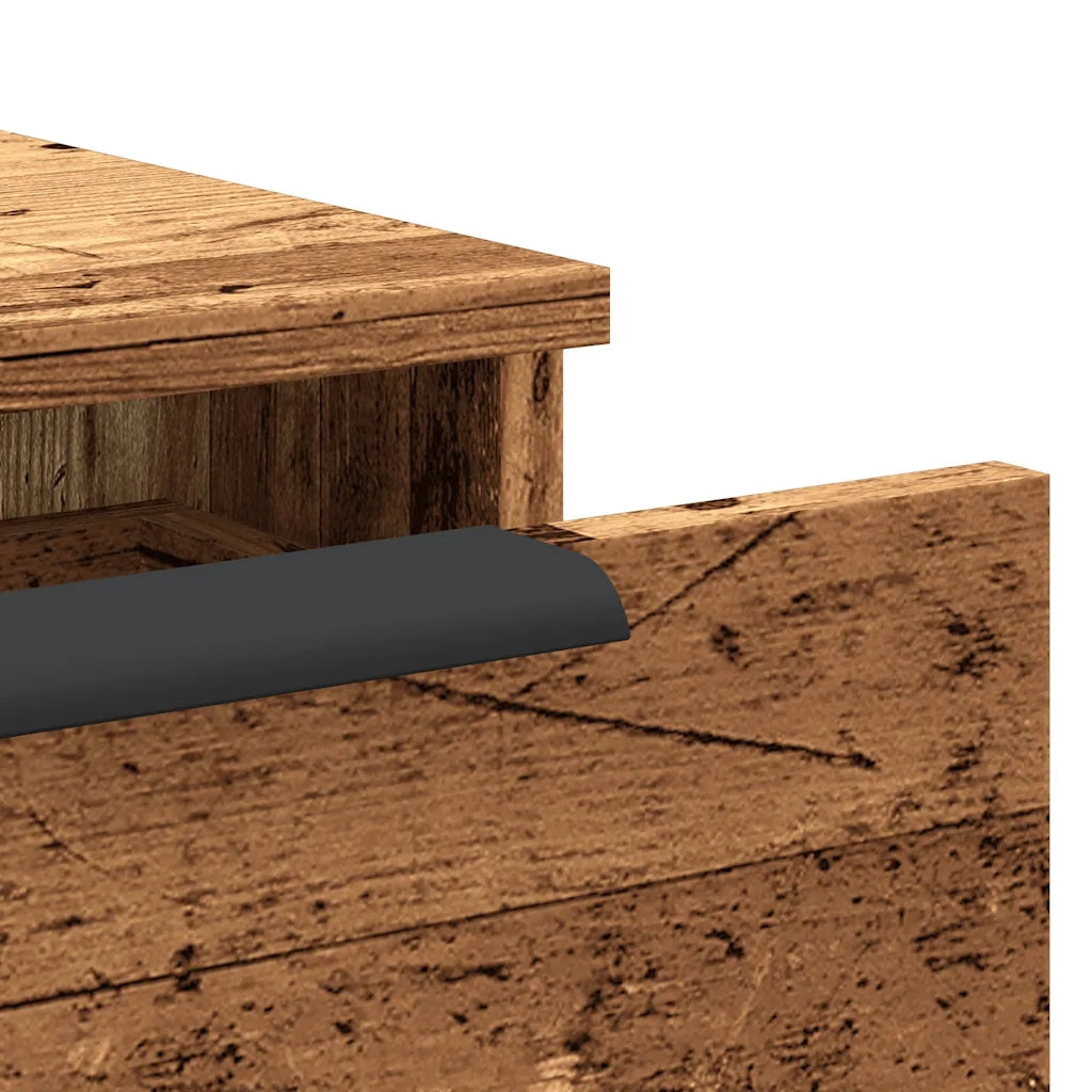 Armadietto a Muro Legno Vecchio 102x30x20 cm Legno Multistrato 856985