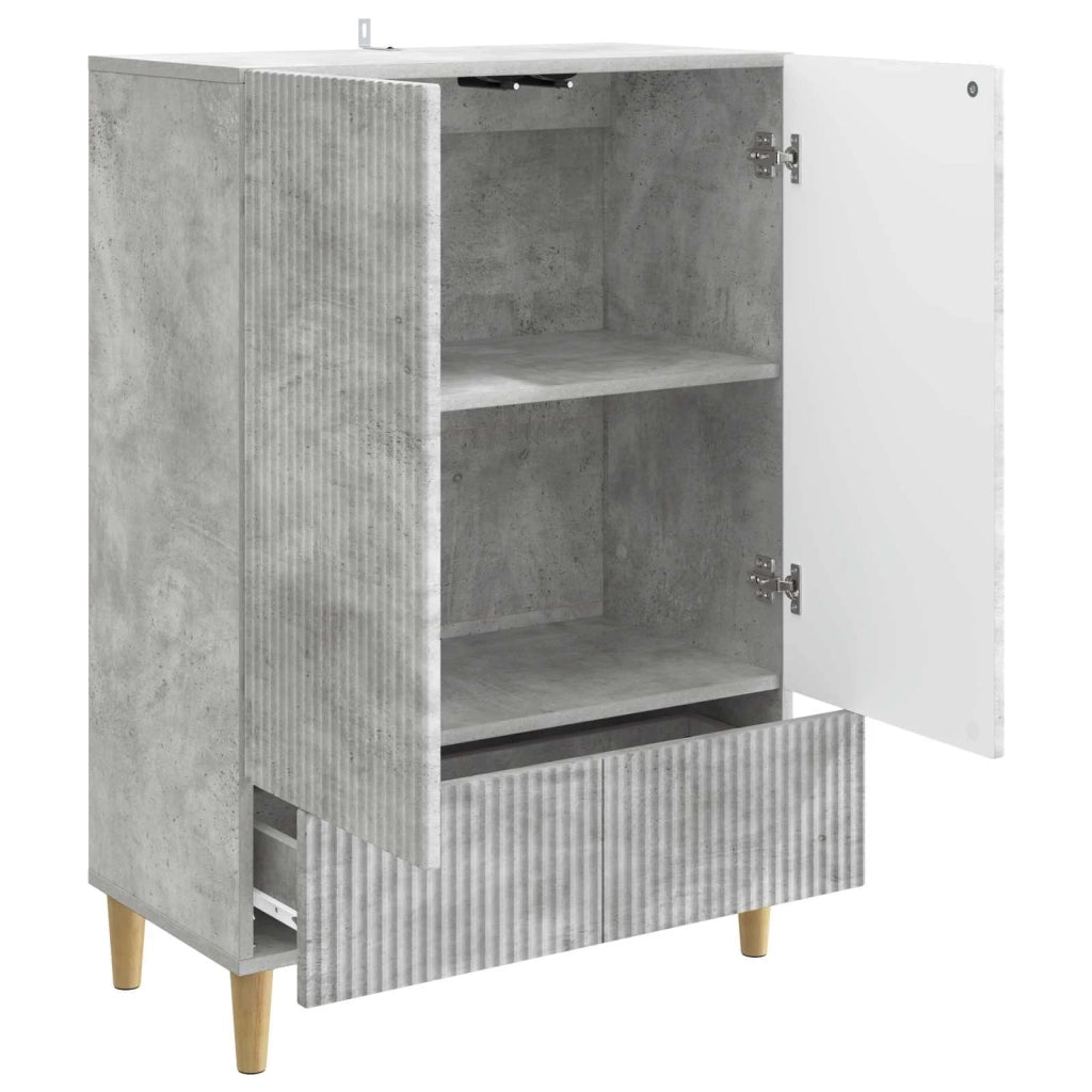 Credenza | Madia | Buffet da pranzo | Armadio da pranzo Grigio Cemento 66 x 34,5 x 95 cm Legno ingegnerizzato
