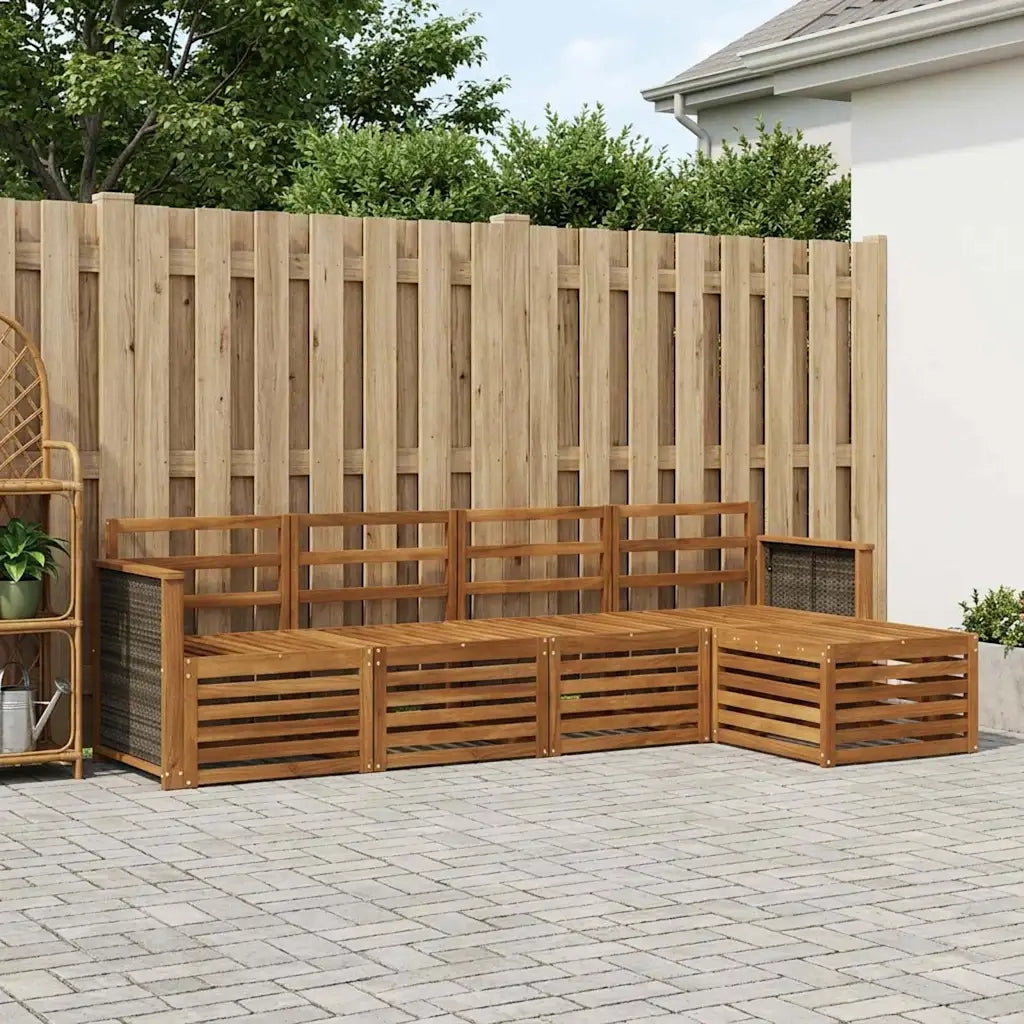 Set di divani da esterno 5 pcs Naturale 3384225