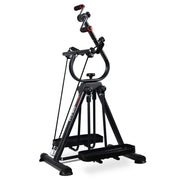 Cyclette biciclo per riabilitazione muscolare braccia e gambe con stepper e bande elastiche push-up design modulare e regolabile.