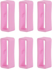 6 anelli di fissaggio per cinturini orologio, 22mm, supporto in silicone rosa per cinturino orologio, accessori orologio