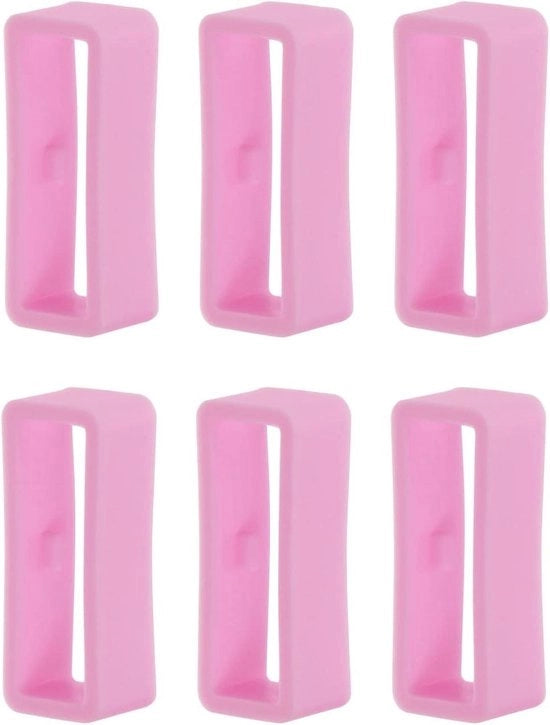 6 anelli di fissaggio per cinturini orologio, 22mm, supporto in silicone rosa per cinturino orologio, accessori orologio