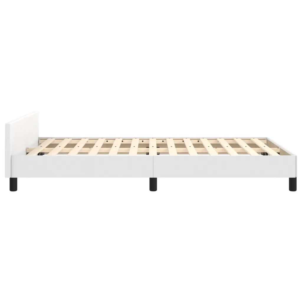 Giroletto senza Materasso-Struttura Letto Bianco 120x190 cm Similpelle 315623