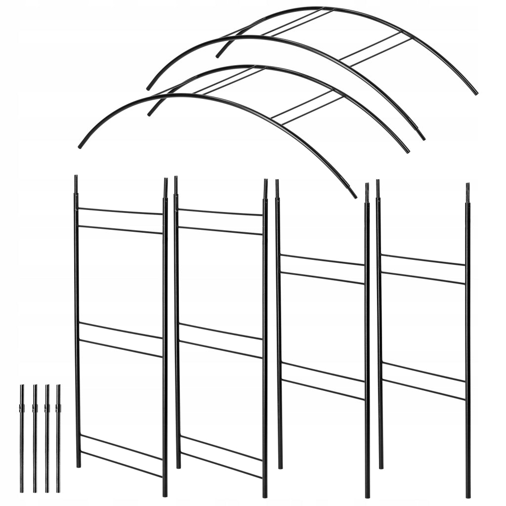 Pergola da giardino KADAX per fiori e rose, arco floreale in metallo, 255 cm