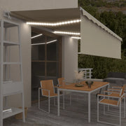 Tenda Automatica con Parasole LED e Sensore Vento 6x3 m Crema