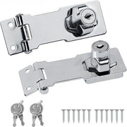 Boutgrendel metallico per porte - chiave con viti per porte - finestre - carrelli - armadi. 2 pezzi - argento.