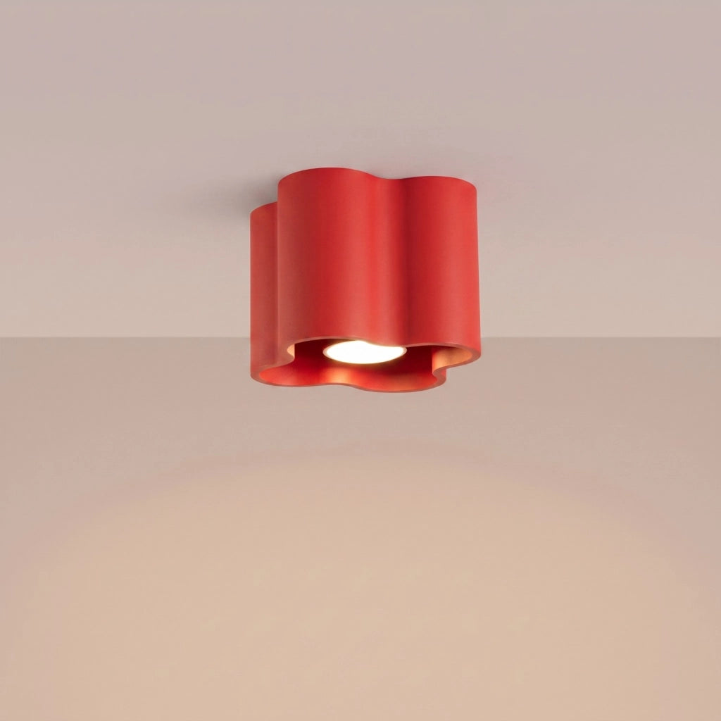 Plafoniera OVIO 1 rossa GU10