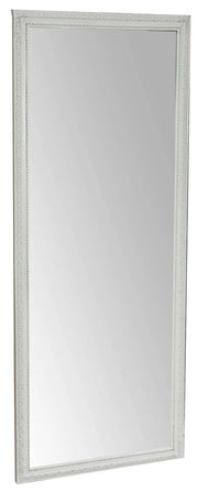 Biscottini Specchio Specchiera da parete e appendere verticale/orizzontale L72xPR4xH180 cm finitura bianca anticata.