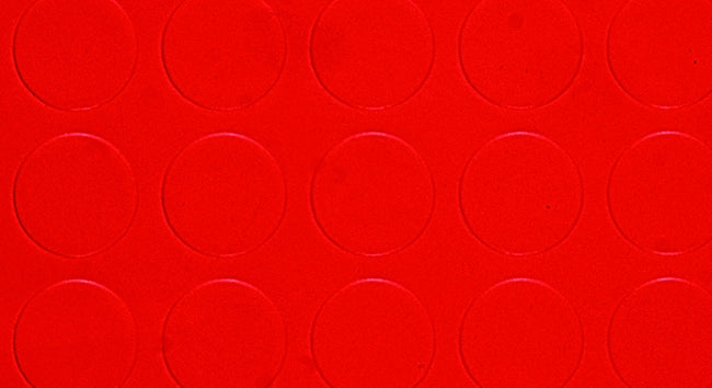COPRIPAVIMENTO IN PVC BOLLATO ROSSO Rt. Mtl 25x mt.1 h spess. mm.1,3 25.00 mq
