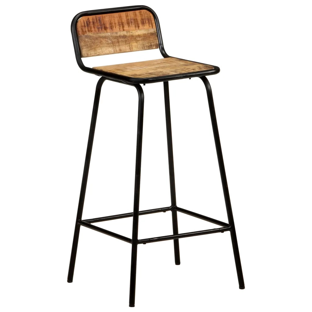 Sgabelli da Bar 4 pz in Legno Massello di Mango cod mxl 62413