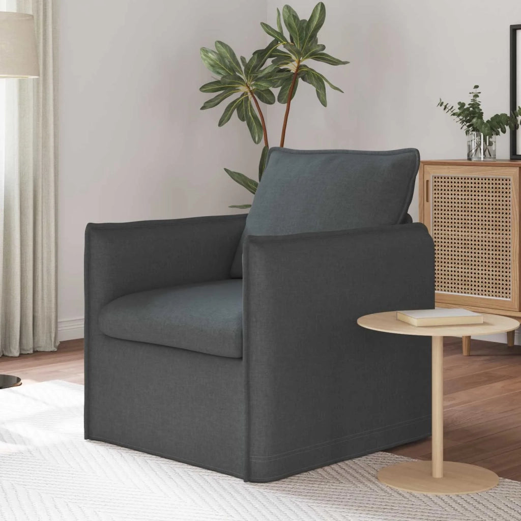Divano | Divano da soggiorno | Sofa Grigio scuro 75 x 82 x 85 cm Tessuto