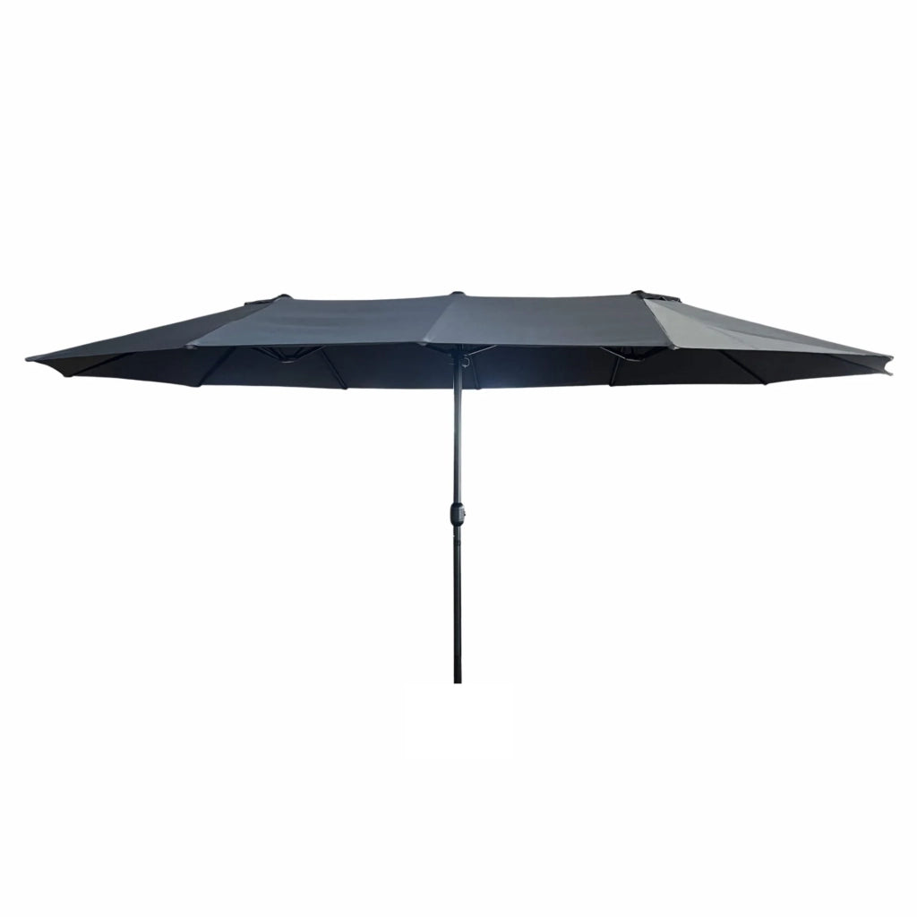 Ombrellone doppio da giardino TILIA grigio scuro peso 12,3 kg dimensioni 460x270x245 cm