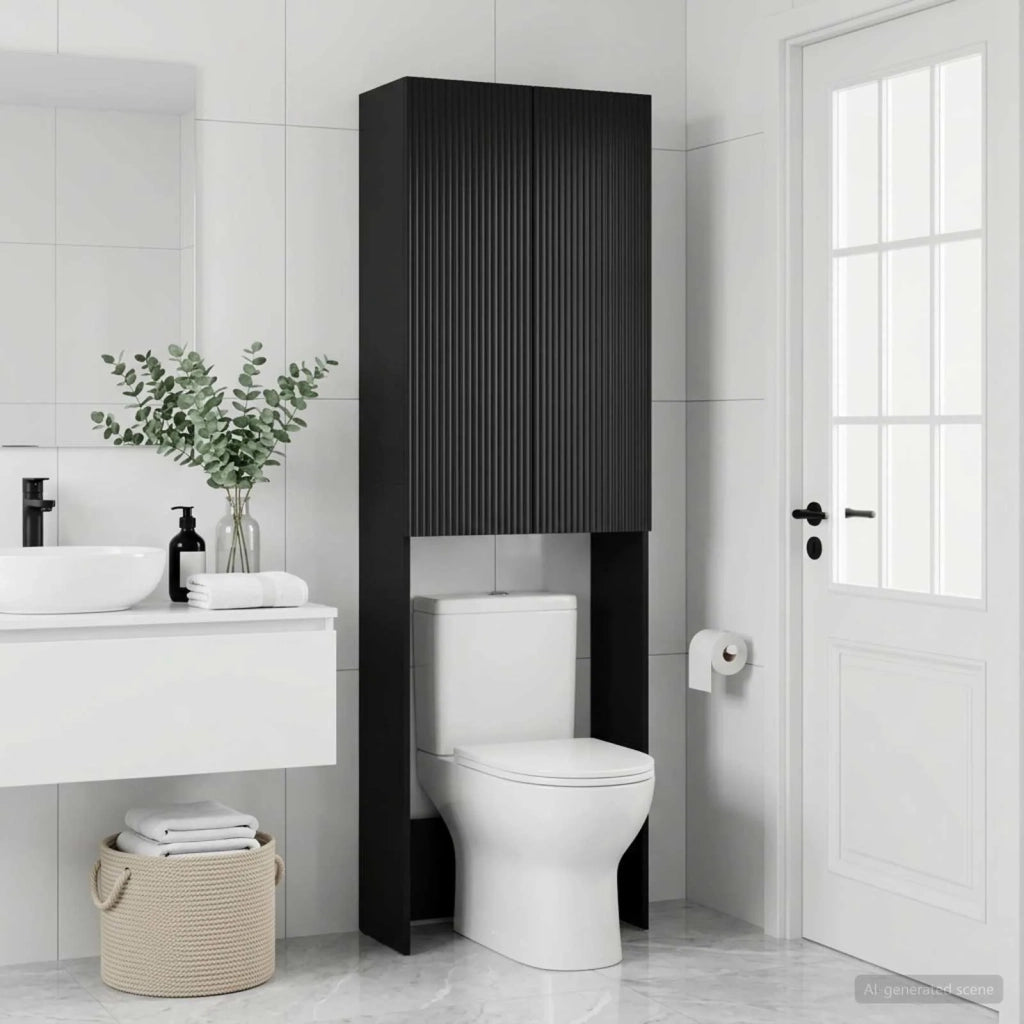 Mobile Bagno ARNHEM Nero 66 x 25,5 x 190 cm 896696