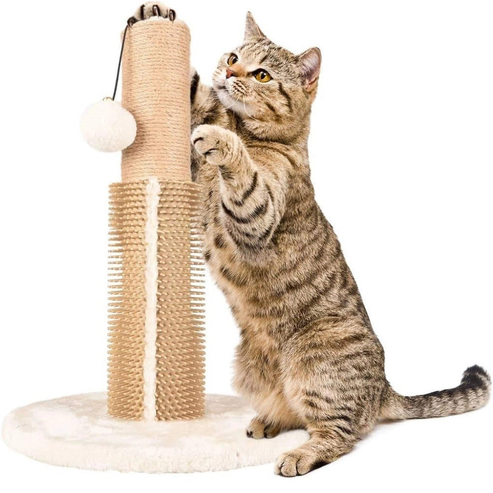 Trade Shop - Tiragraffi Gatti Arbre A Chat Sno 1 30 X 30 X 41.5 Cm Con Pallina Spazzole Gomma -