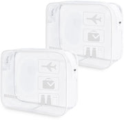 Set di trasporti liquidi, contenitori per liquidi, set di trucchi trasparenti, accessorio di viaggio, set di contenitori per liquidi trasparenti (2-pack bianco)