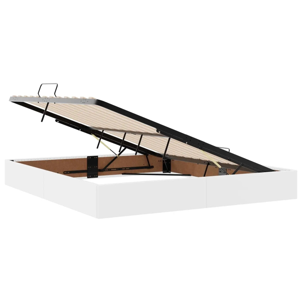 Letto ottomano Bianco Puro 180 x 200 cm Pelle Sintetica 3442783