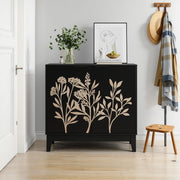 SIDEBOARD a 2 ante 93,5×46,0×19,0 cm MDF Nero