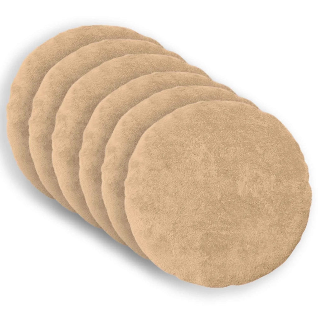 Federa 6 pz HEERLEN Crema Ø 60 cm Pelliccia di Coniglio Finta 923120