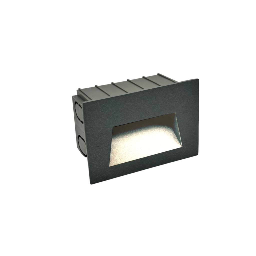 Faretto LED segnapasso da esterno e interni IP65 luce bianca naturale scale viali giardino Grigio 5W