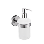 Dispenser dosasapone a muro Gedy in vetro satinato e acciaio inox cromato | Project