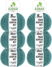 Set di Lana di Alpaca in 50+ Colori - Senza Scalfittura - 300g (6 x 50g) - Lana di Alpaca morbida per Maglia e Crochet - 6 Dimensioni di Lana