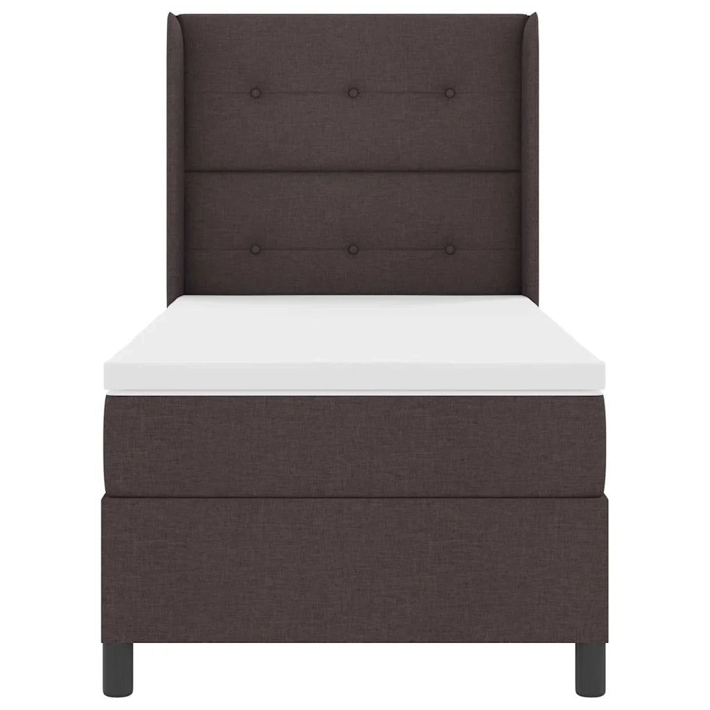 Letto a molle con cuscino Marrone Scuro 200 x 100 cm Tessuto 3341633