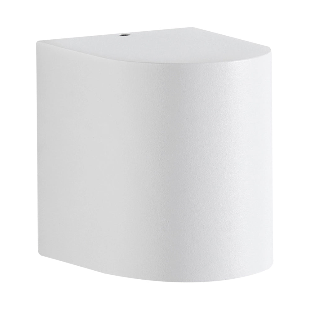 Set di 4 lampade da esterno per pareti esterne, 8 cm, in metallo e alluminio, moderne, bianco