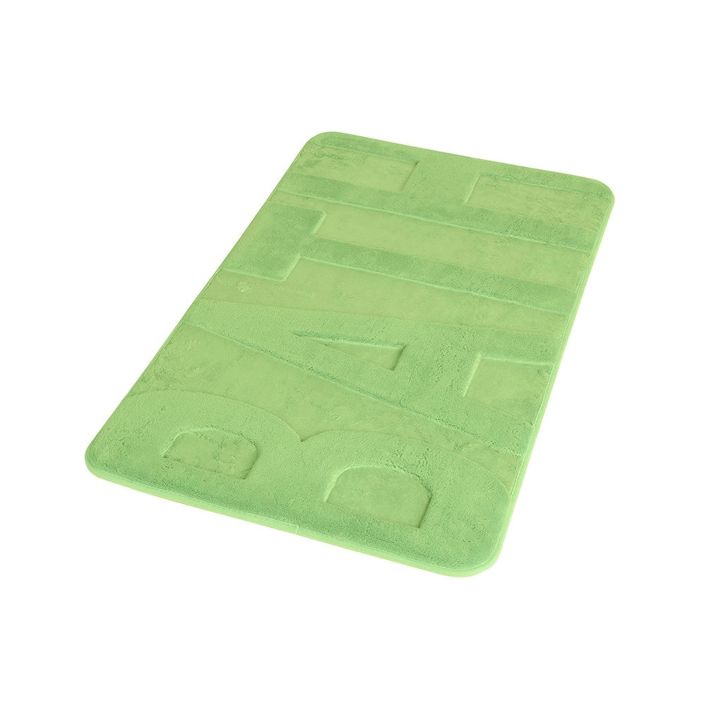 Tappeto memory foam verde 45x75 cm
