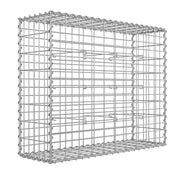 Gabbione in metallo a maglie fini 5 x 10 cm acciaio zincato antiruggine 100 x 90 x 30 cm divisorio da parete decorazione da giardino 12_0003713