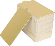 100 pezzi di supporto per cupcake dorato rettangolare - display per dessert in cartone - accessori per cucina per torte e pizze decorazioni.