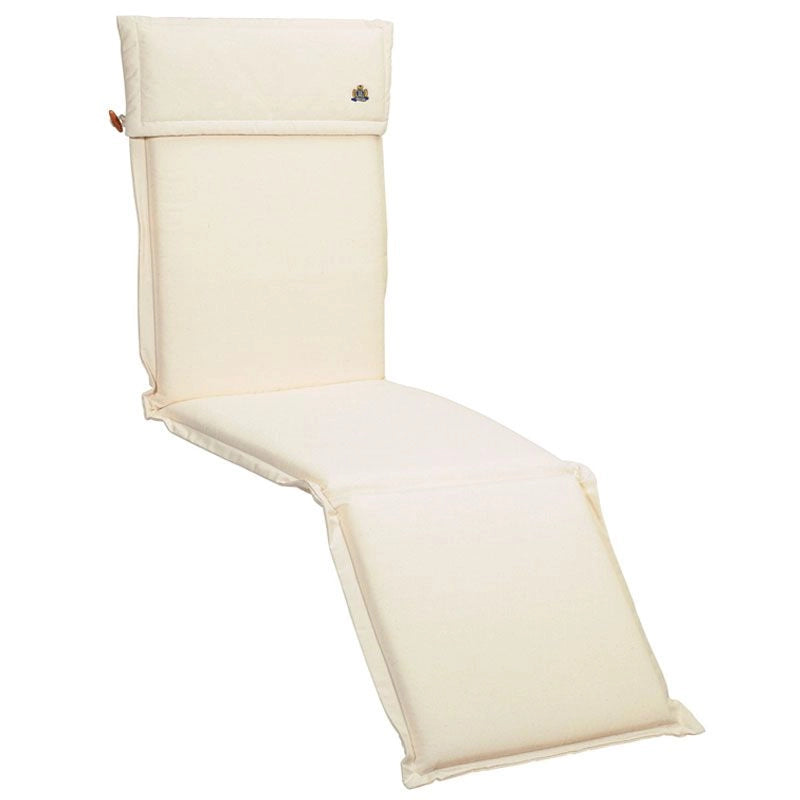 Cuscino da esterno per deckchair, 184x46 cm con volant - Cuscino Da Esterno Per Deckchair, 184x46 Cm Con Volant Colore Ecru